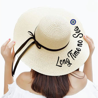Wide Brim Beach Hat Evil Eye