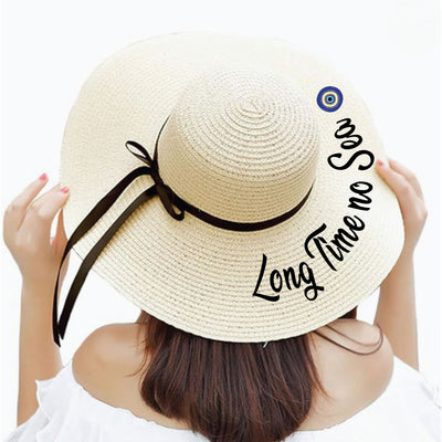 Wide Brim Beach Hat Evil Eye