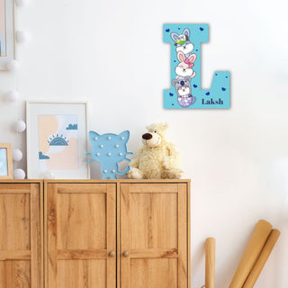 Monogram Alphabet Nameplate-Bunny