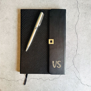 Premium Button Closure Diary - Initial