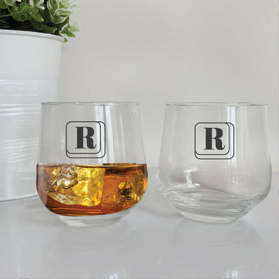 Whiskey Glass - Monogram Set of 2