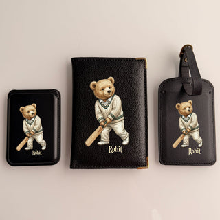 Personalised Rakhi Gift Box – Passport Cover, MagSafe Mobile Wallet & Luggage Tag