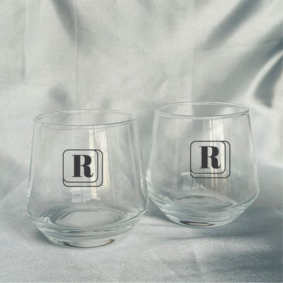 Whiskey Glass - Monogram Set of 2
