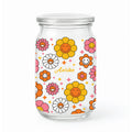 Glass Jar - Your Name Colorful Daisy Print