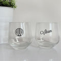 Whiskey Glass - Name & Monogram Set of 2