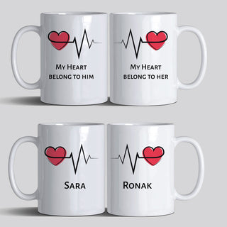 Couple Mug Set of 2-My Heart Belongs