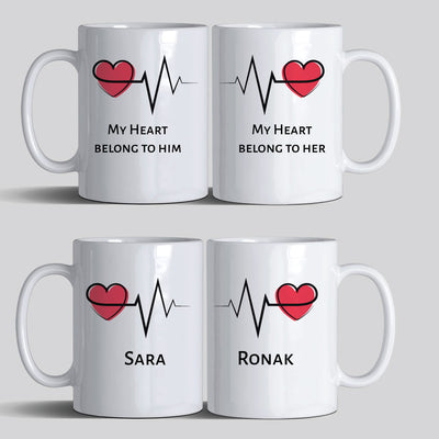 Couple Mug Set of 2-My Heart Belongs