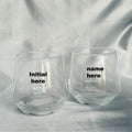 Whiskey Glass - Name & Monogram Set of 2