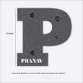 Monogram Alphabet Nameplate - Astronomy Print