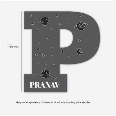 Monogram Alphabet Nameplate - Astronomy Print