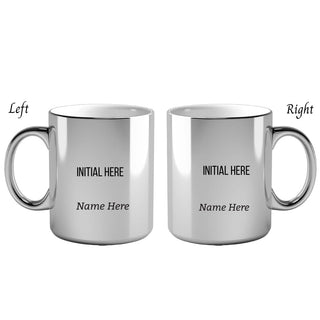 Metallic Color Coffee Mugs- Initial And Name