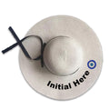 Wide Brim Beach Hat Your Initial