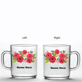 Glass Mug - Flower Print