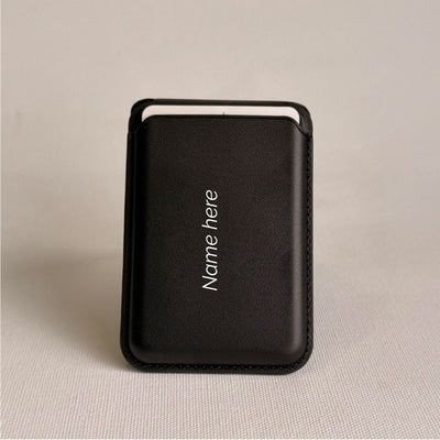 Magnetic Leatherite Phone Wallet - Personalised  Name