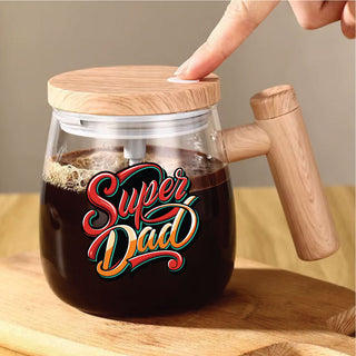 Self Stirring Glass Coffee Mug