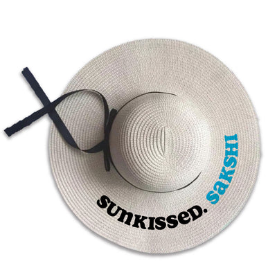 Wide Brim Beach Hat Sunkissed Name
