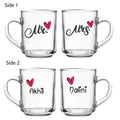 Glass Mug Set of 2- Mr & Mrs