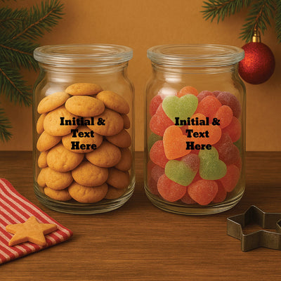 Glass Jar Set of 2- Initial