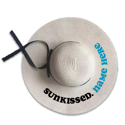 Wide Brim Beach Hat Sunkissed Name