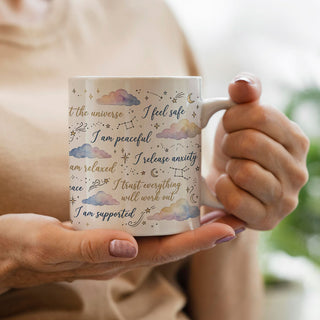 Calm & Peace Affirmation Mug | Anxiety Relief & Mindfulness Coffee Mug