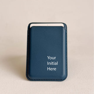 Magnetic Leatherite Phone Wallet - Initials