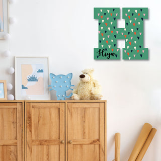 Monogram Alphabet Nameplate-Hearts