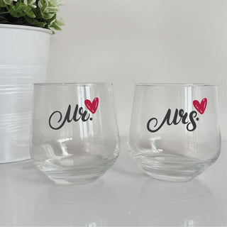 Whiskey Glass - Mr. & Mrs. Set of 2