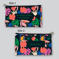 Personalized Flower Pattern Pencil Pouch