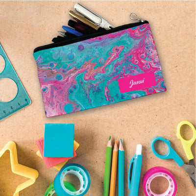 Personalized Pencil Pouch- Fluid Design