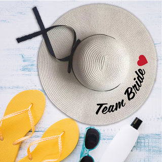 Wide Brim Beach Hat Team Bride