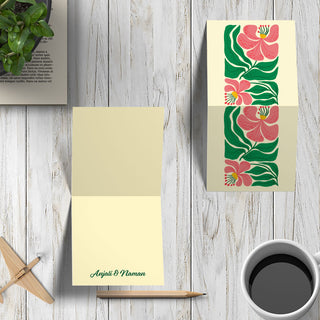Customised Gift Tags Pink Flowers- Set of 10