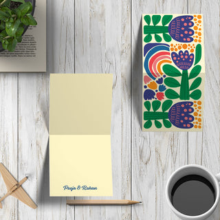 Customised Gift Tags Blue Flowers- Set of 10