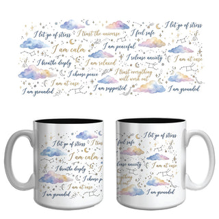 Calm & Peace Affirmation Mug | Anxiety Relief & Mindfulness Coffee Mug