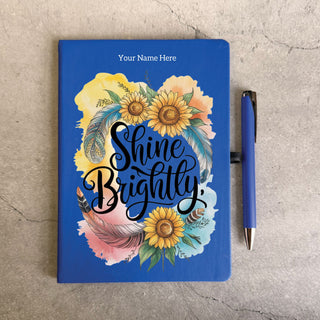 Shine Brightly Personalized A5 Diary & Pen Gift Set
