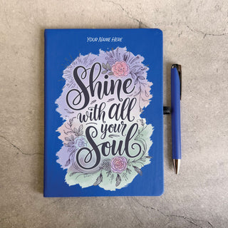 Personalised A5 Diary Gift Set-Shine With All Your Soul