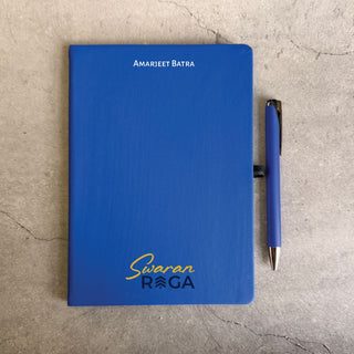 Personalized A5 Diary & Pen Gift Set with Custom Name & Logo | Premium Gift Box