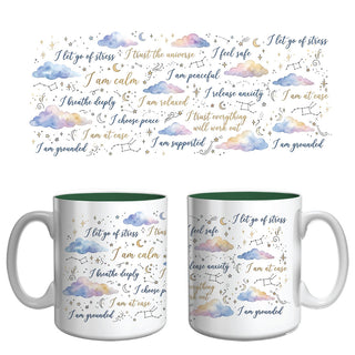 Calm & Peace Affirmation Mug | Anxiety Relief & Mindfulness Coffee Mug