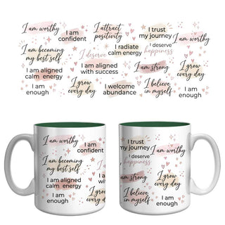 I Am Worthy Affirmation Mug | Self-Love & Positive Mindset Coffee Mug