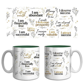 Wealth & Success Affirmation Mug | Abundance Mindset Coffee Mug