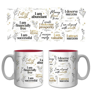 Wealth & Success Affirmation Mug | Abundance Mindset Coffee Mug