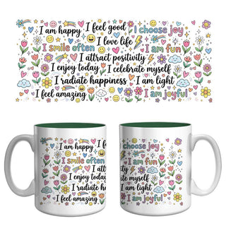 Joy & Happiness Affirmation Mug | Positive Vibes & Self-Love Coffee Mug
