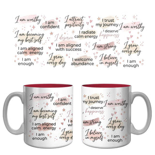 I Am Worthy Affirmation Mug | Self-Love & Positive Mindset Coffee Mug