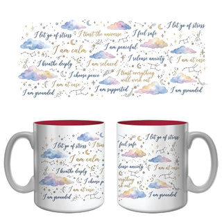 Calm & Peace Affirmation Mug | Anxiety Relief & Mindfulness Coffee Mug