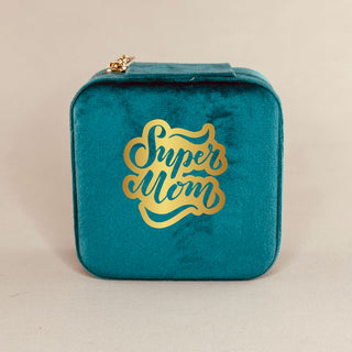 Personalized Velvet Jewellery Box -Super Mom