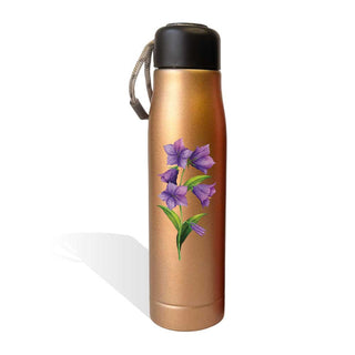 SS Water Bottle Purple Flower & Name