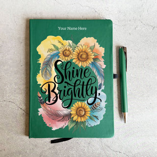 Shine Brightly Personalized A5 Diary & Pen Gift Set