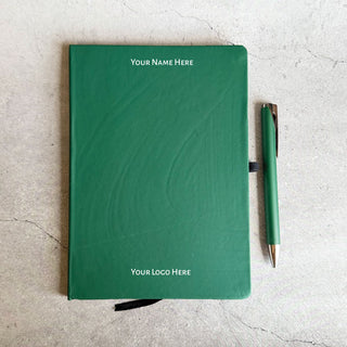 Personalized A5 Diary & Pen Gift Set with Custom Name & Logo | Premium Gift Box