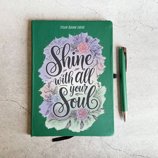 Personalised A5 Diary Gift Set-Shine With All Your Soul