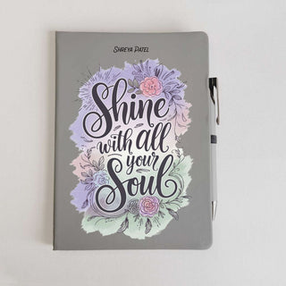 Personalised A5 Diary Gift Set-Shine With All Your Soul