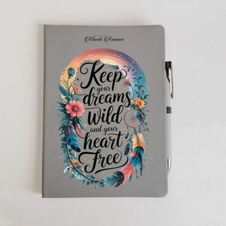 Personalized A5 Diary & Pen Gift Set-Keep Your Dreams Wild and Your Heart Free